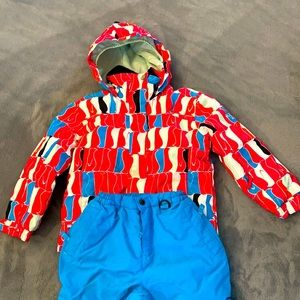 Girls Roxy snow jacket and land’s end snow pants